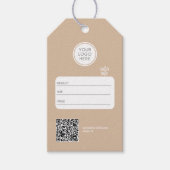 Zakelijke Logo QR Code Prijs Hang Label Cadeaulabel (Voorkant)