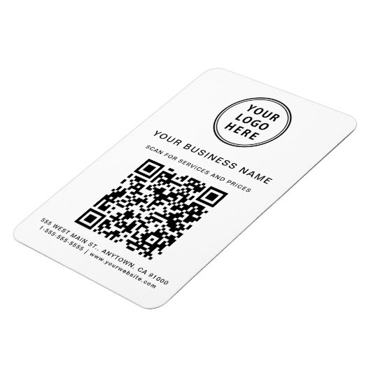 Zakelijke Logo QR Code Promotie Magneet (Linkerzijde)