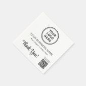 Zakelijke Logo QR Code Promotie Servet (Hoek)