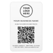 Zakelijke Logo QR Code Promotioneel Magneet (Verticaal)