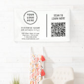 Zakelijke Logo QR Code Promotioneel Spandoek (Insitu)