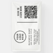 Zakelijke Logo QR Code Promotioneel Spandoek (Verticaal)