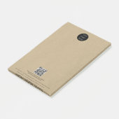 Zakelijke Logo QR Code Promotionele Rustieke Kraft Post-it® Notes (Schuin)