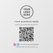 Zakelijke Logo QR Code Raamsticker (Vel)