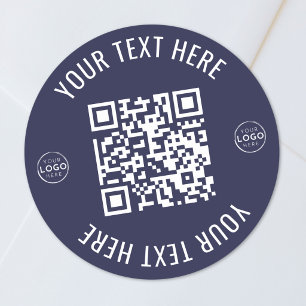 Zakelijke Logo QR Code Ronde Sticker