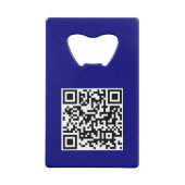 Zakelijke Logo QR Code Sjabloon Gepersonaliseerde  Creditkaart Flessenopener (Achterkant)