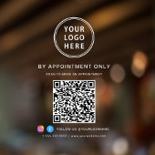 Zakelijke Logo QR Code Social Media Wit Raamsticker