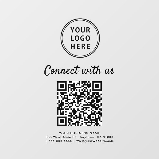 Zakelijke Logo QR-code Verbind met ons Raamsticker (Vel)