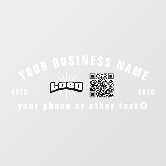 Zakelijke logo QR code Vinyl Auto Truck Window Dec Raamsticker (Vel)