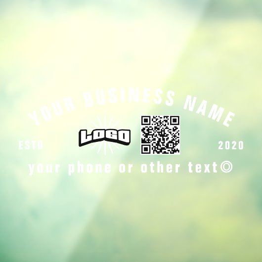 Zakelijke logo QR code Vinyl Auto Truck Window Dec Raamsticker (Vel 3)