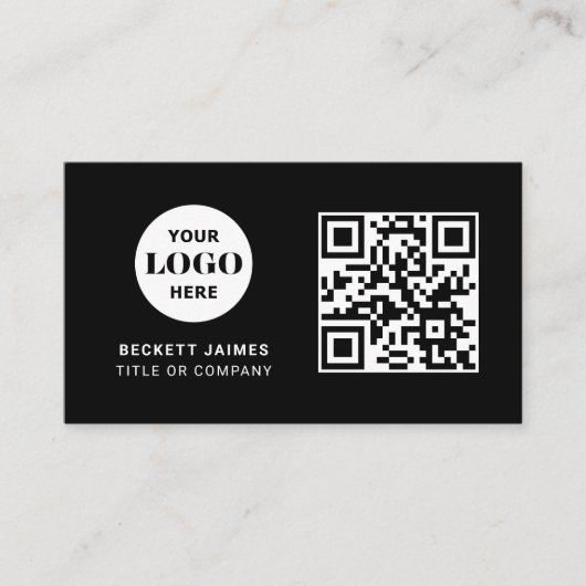Zakelijke Logo QR Code Visitekaartje (Voorkant)