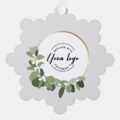 zakelijke logo QR code website Wreath Ornament Kaart (Voorkant)