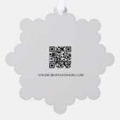 zakelijke logo QR code website Wreath Ornament Kaart (Achterkant)