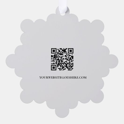  zakelijke logo QR code website Wreath Ornament Kaart (Achterkant)