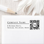 Zakelijke Logo QR Code wit retouradres Etiket (Insitu)