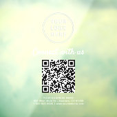 Zakelijke Logo QR Code Wit Verbind met ons Raamsticker (Vel 3)