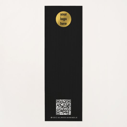 Zakelijke Logo QR Code Yoga Studio Promotie Yogamat (Voorkant)