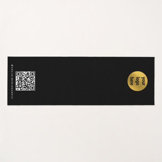 Zakelijke Logo QR Code Yoga Studio Promotie Yogamat (Voorkant (horizontaal))