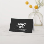 Zakelijke Logo QR Code Zwart Bedrijf Referral Punc Klantenkaartje (Achterkant)