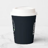Zakelijke Logo | QR Code Zwart Modern Professionee Papieren Bekers (Links)