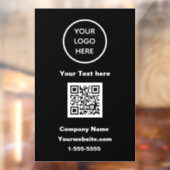 Zakelijke Logo QR-code zwart, moderne promotie Raamsticker (Vel 2)