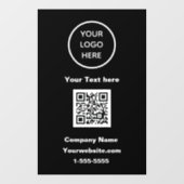 Zakelijke Logo QR-code zwart, moderne promotie Raamsticker (Vel)