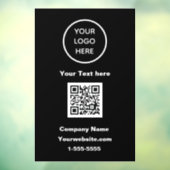 Zakelijke Logo QR-code zwart, moderne promotie Raamsticker (Vel 3)
