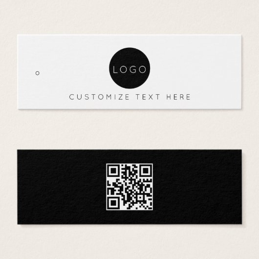 Zakelijke Logo QR-codelabel Hang Label Mini Visitekaartjes (Voorkant /achterkant)