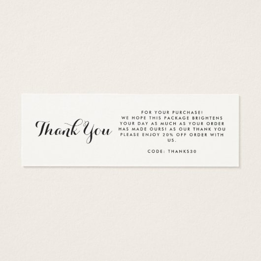 Zakelijke Logo QR-codelabel Hang Label Mini Visitekaartjes (Achterkant)