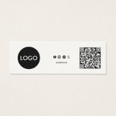 Zakelijke Logo QR-codelabel Hang Label Mini Visitekaartjes (Voorkant)