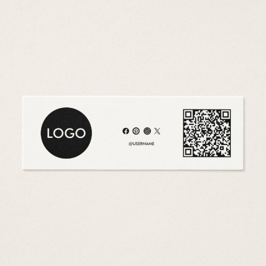 Zakelijke Logo QR-codelabel Hang Label Mini Visitekaartjes (Voorkant)