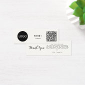 Zakelijke Logo QR-codelabel Hang Label Mini Visitekaartjes (Bureau)
