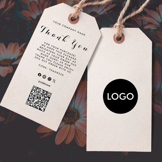 Zakelijke Logo QR-codelabel Hang Label Visitekaartje