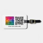 Zakelijke Logo QR codenaam Tekst Sjabloon Bagagelabel (Voorkant horizontaal)