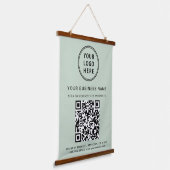 Zakelijke Logo QR-codesleutel groen Hangend Wandkleed (Gebogen)