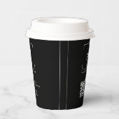 Zakelijke Logo QRcode Modern Zwart bedrijf Papieren Bekers (Rechts)
