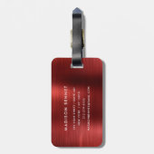 Zakelijke Logo Red Professionele Reizen Bagagelabel (Achterkant verticaal)