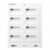 Zakelijke Logo - Retouradres - Verzending per post Etiket (Full Sheet)