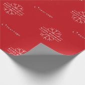 Zakelijke Logo, rode kerstsnowflake, lp. Cadeaupapier (Hoek)