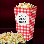 Zakelijke Logo Rood & Wit Gingham Plaid Bedankdoosjes