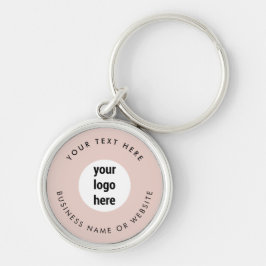 Zakelijke Logo Roze Minimalistische zaken Sleutelhanger