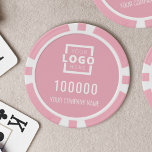 Zakelijke Logo roze Poker Chips<br><div class="desc">Creëer uw eigen aangepaste roze poker chips met uw bedrijf logo en naam.</div>