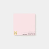 Zakelijke logo roze post-it® notes (Voorkant)