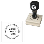 Zakelijke Logo Rustieke Handgemaakte Website Aange Rubberstempel (Gestempeld)