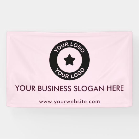 Zakelijke Logo Slogan Website Promotie Materiaal Spandoek (Horizontaal)