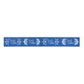 Zakelijke Logo, Sneeuwvlokken Bright Blue Branded Grosgrain Lint (Voorkant)