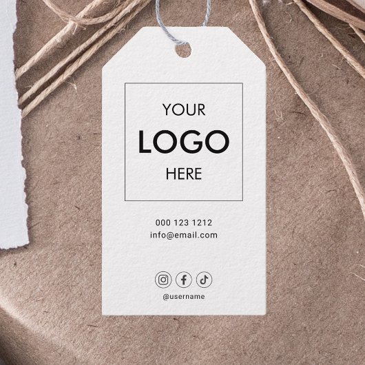 Zakelijke Logo Social Media Branding Cadeau Labels Cadeaulabel