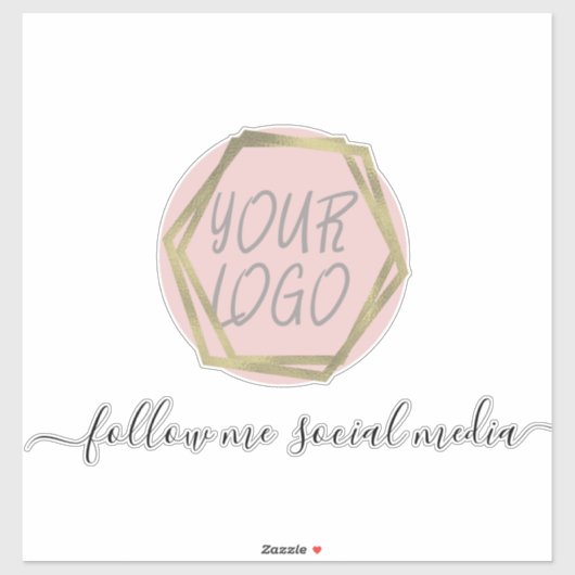 Zakelijke Logo Social Media Marketing Beauty Sticker (Vel)