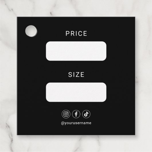 Zakelijke Logo Social Media Professionele Favoriet Bedankjes Labels (Voorkant)