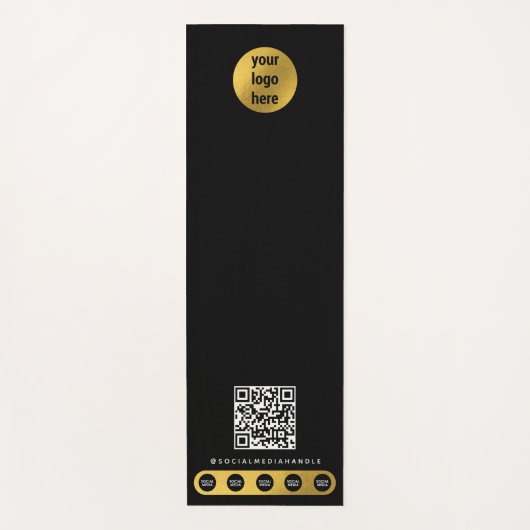 Zakelijke Logo Social Media QR Code Yoga Studio Yogamat (Voorkant)